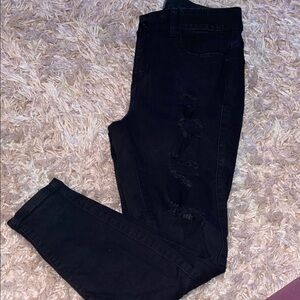Torrid Black Distressed Skinny Jeans